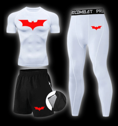 Batman Black/White Compression Shirt | Set - Warrior Gear