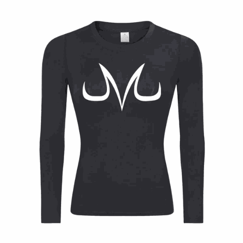 Women's long sleeve compression sportswear shirt with UV protection.