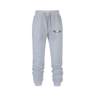 Cristian Sweatpants in light grey with elastic waistband and side pockets.