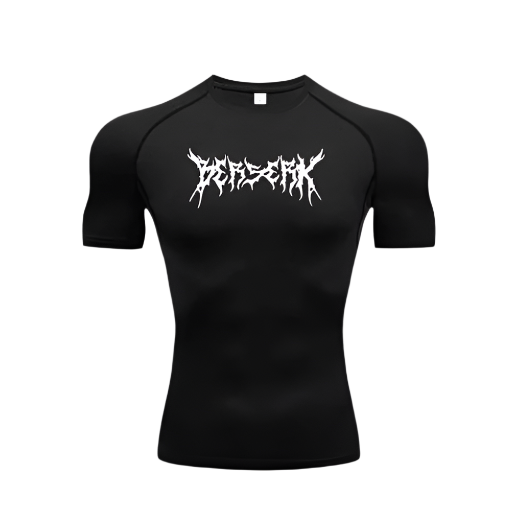 Berserk Compression Shirt made of polyester and spandex with sweat-wicking technology.