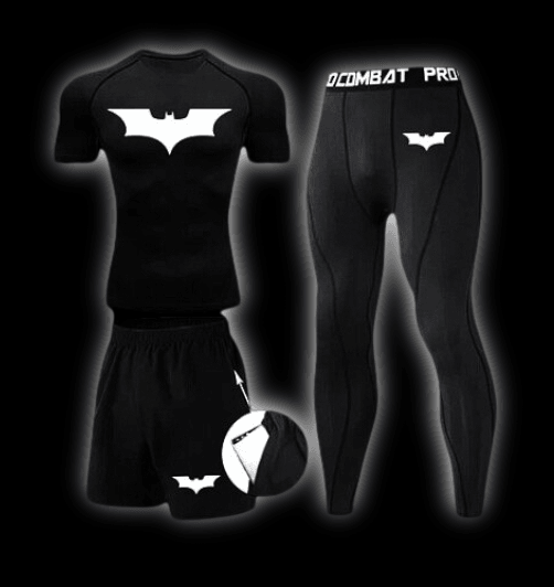 Batman Black/White Compression Shirt | Set - Warrior Gear