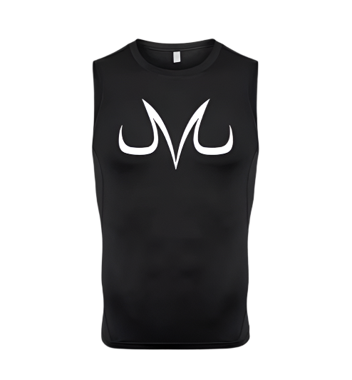 Majin Vegeta Compression Tank Top, Dragon Ball Z workout gear, anime-inspired gym apparel