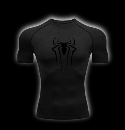 Spiderman Total Black Compression Shirt - Warrior Gear