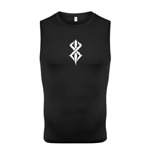 Berserk Compression Tank Top with bold graphics and moisture-wicking fabric for enhanced muscle support.