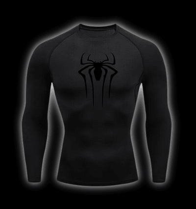 Spiderman Total Black Compression Shirt - Warrior Gear