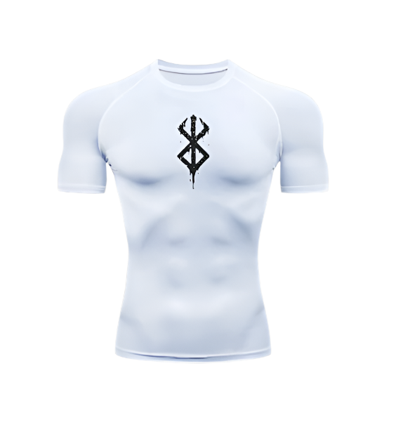 Berserk Compression Shirt for optimal gym performance, muscle stabilization, and sweat-wicking comfort.