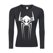 2099 Web-Slinging Woman's compression shirt with superhero-inspired design.